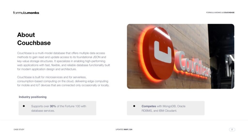 Use Case Café #7: Couchbase, slide 2 of 7